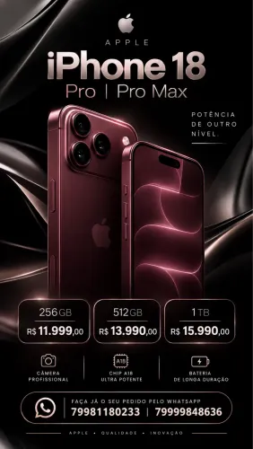 iPhone 18 pro Max 256/512 a pronta entrega