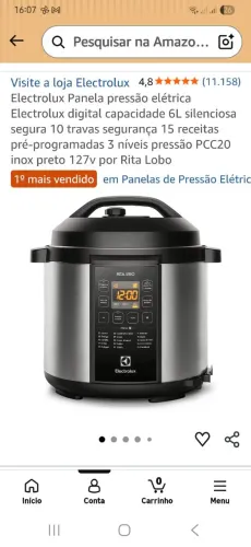 PANELA DE PRESSÃO ELÉTRICA RITA LOBO