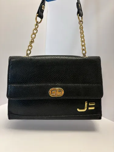 Bolsa preta Jorge Bischoff couro