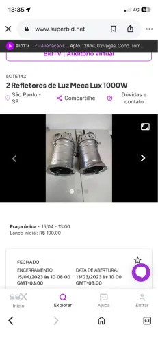 Refletor Canhão Par 64 Meca lux 14 peças