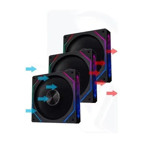 Kit 3x Fans Prism 4 RS ARGB Preto