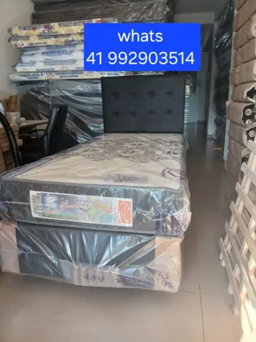 Cama box solteiro d65 espuma firme novo # 10x sem juros no cartão 
