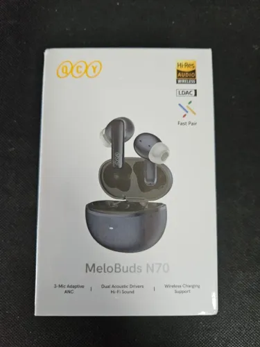 QCY N70 ANC 56dB Bluetooth 6.0 LDAC e Hi-Res Audio Original caixa Lacrada