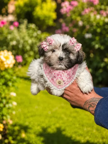 Impecável filhote de Lhasa apso fêmea 