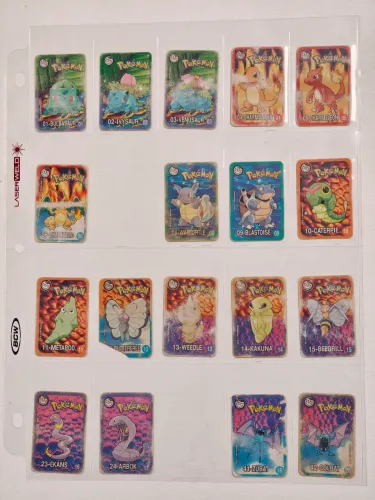 Tazos Supercartas Pokémon Elma Chips 44/50 na folha BCW