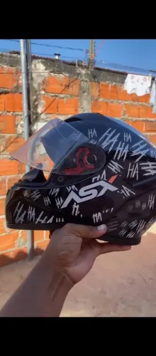 Capacete asx preta no preço pra vem der logo sair pouca unidade