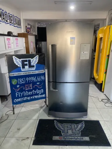GELADEIRA BRASTEMP INVERSE INOX FROST FREE 550 LITROS