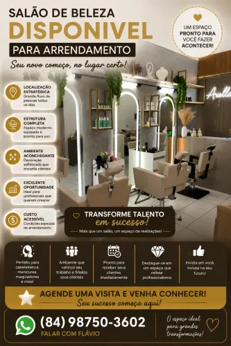 SALÃO DE BELEZA PARA ARRENDAMENTO - PRONTO PARA TRABALHAR! ?