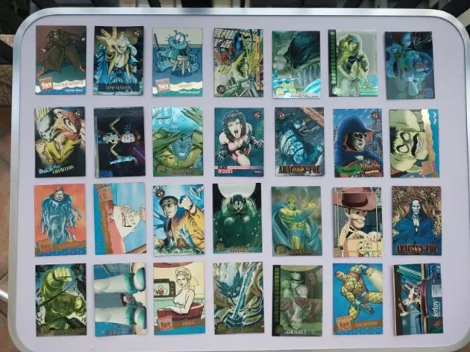 Lote de cards retrô anos 90 para colecionador