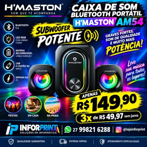 Caixa de Som Subwoofer Hmaston Am54