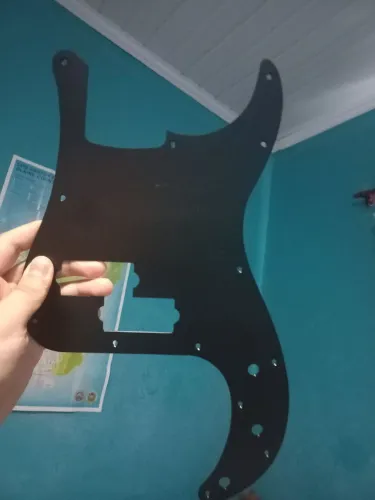 Escudo precision bass padrão fender alumínio anodizado preto