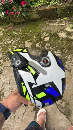 Capacete Ls2 estrela azul