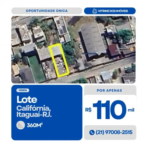 #VENDO Lote em Califórnia, Itaguaí-RJ.