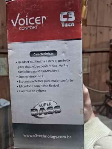 Fone de ouvido C3 Tech Voicer Confort usado - R$25,00