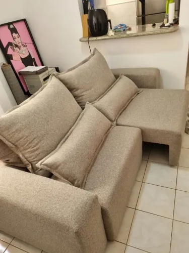 SOFÁ RETRATIL LINHO 3 lugares