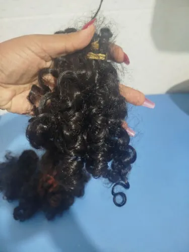 Cabelo humano cacheado 35cm 