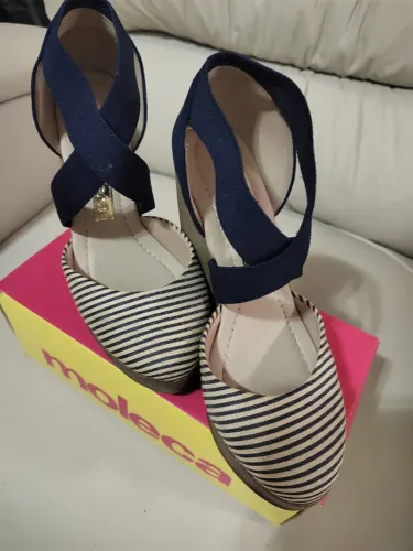Sapato Moleca Cinza/Azul