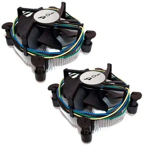 Kit 2x coolers Duex C1 para socket 775/1150/1151/1155/1156 Intel