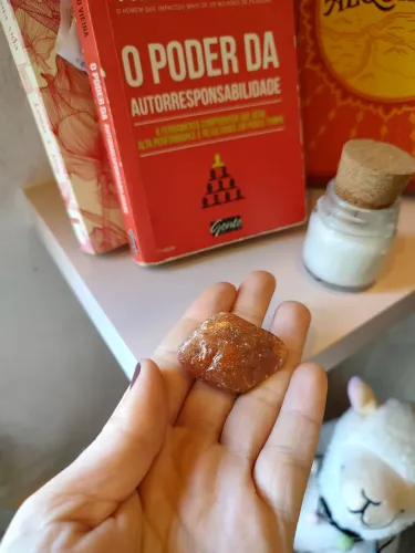 Pedra Rolada Cálcita Laranja Pedra Da Alegria e Motivação