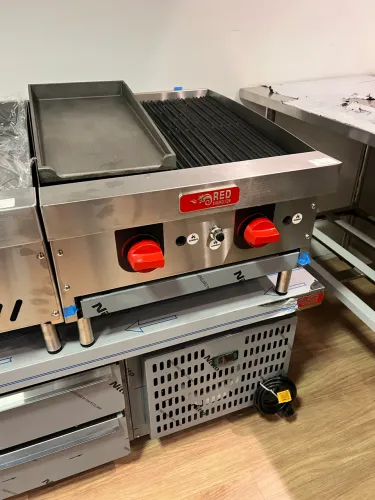 Char broiler 55 cm com chapa nova pronta entrega