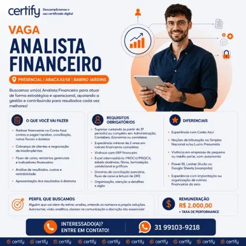Vaga para Analista Financeiro
