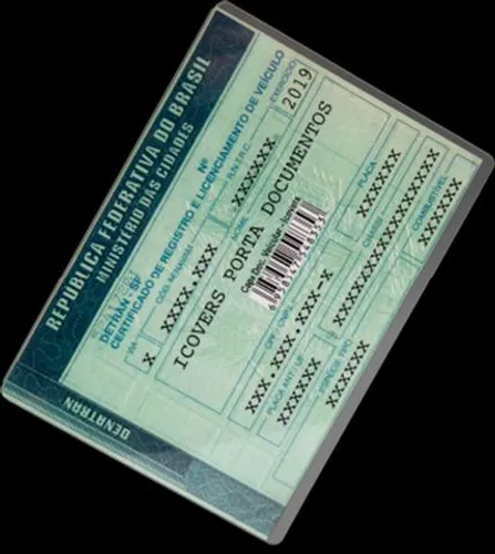 Porta CRLV, Documento, Certificado de registro e Licenciamento de Veiculo em Acrílico