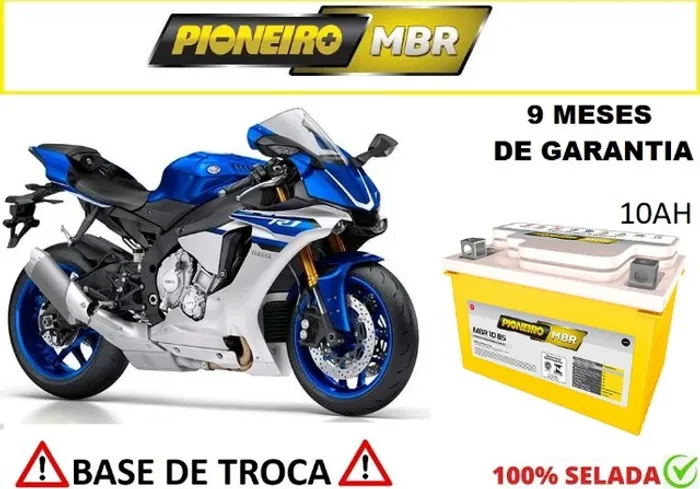 Bateria Automotiva Pioneiro Yamaha R1 -10Ah