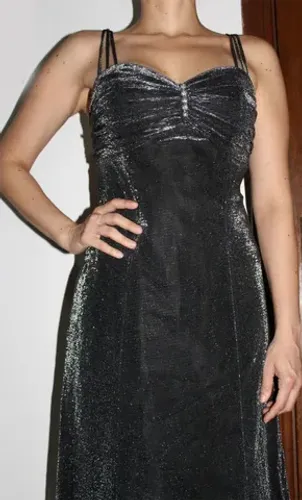 Vestido Festa Longo Grafite P