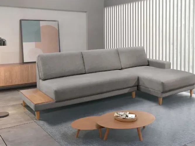 Sofá Ref.825 2.90m Linho Cinza Até 12x - Frete Grátis