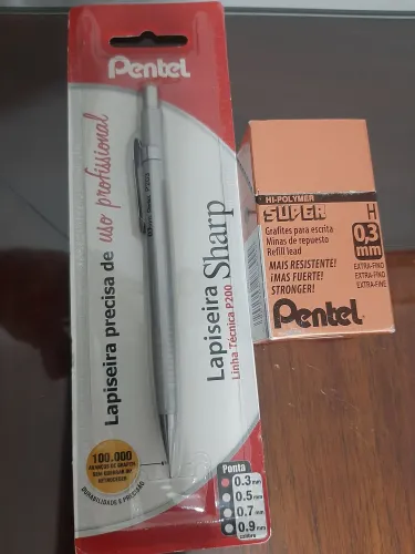 Lapiseira Pentel Sharp P200 0.3mm - Nova