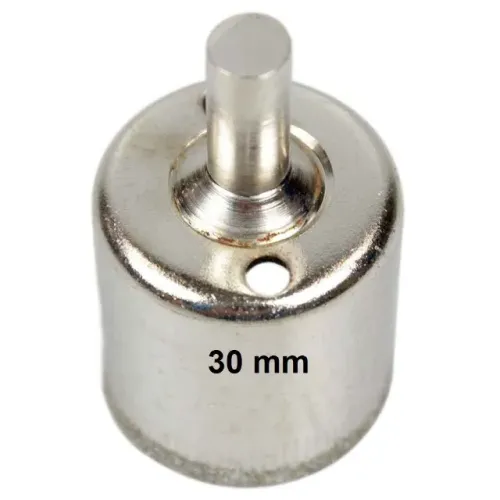 Serra Copo Broca Diamantada 30mm P/ Vidro Cerâmica Marmore