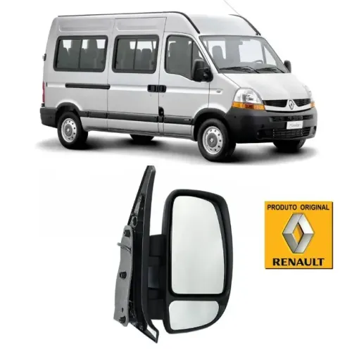 retrovisor elétrico lado direito original renault master 2004 a 2013 - *8