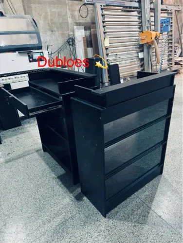 Balcão caixa vitrine =preto