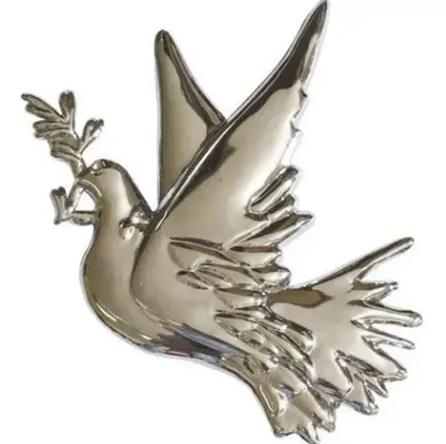 Emblema Pombinha Cromada - Símbolo de Estilo e Paz para Seu Carro! ?