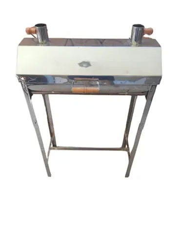 Churraqueira Bafo Inox Grande com Pé e Grelha