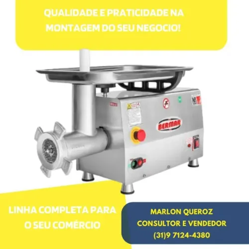 Moedor de Carne Boca 22 Bermar Inox