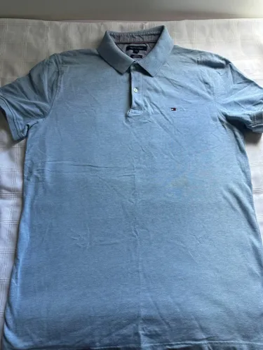 Camiseta Polo Tommy Hilfiger Azul Original 