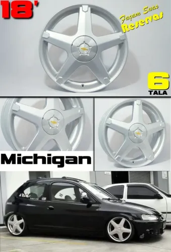 Rodas de liga leve aro 18 Chevrolet Michigan Prata tala 6 4x100 novas