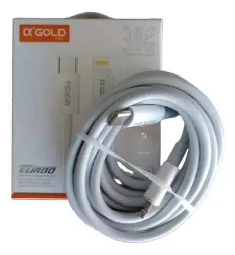 Cabo Carregador Compatível Ios Tipo- C Turbo Rápido