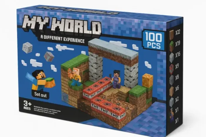 100 Pcs De Blocos Magnéticos Para Montar Minecraft Educativo100 Pcs De Blocos Magnéticos 