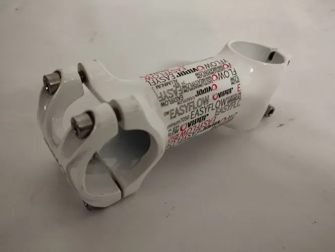 Mesa Suporte de Guidão para Bicicleta Viper EasyFlow 31,8x85mm Alumínio branco Novo