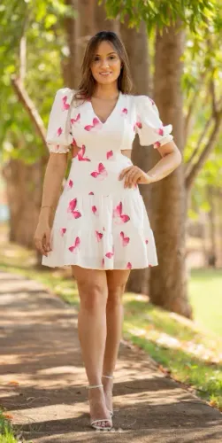 Vestido de borboletas - Limonada Pink