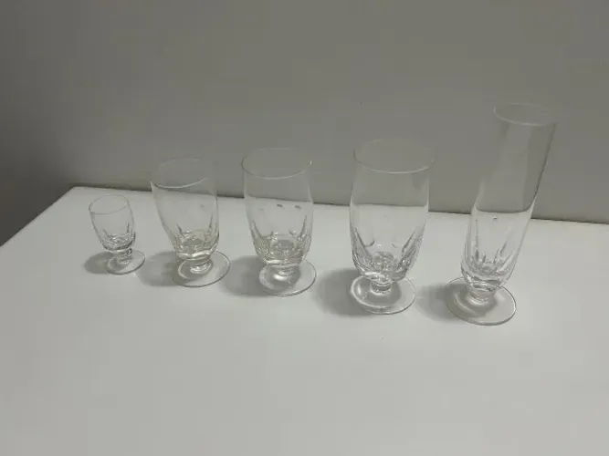 Jogo copos cristal - 5 tipos de copos - total 60 peças