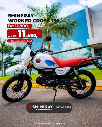 Shineray Worker Cross 150 - zero KM - melhores condições