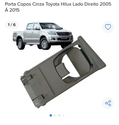 Porta copo Hilux cinza