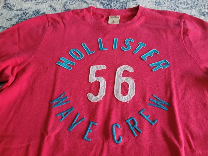 Camiseta Hollister Pink Manga curta 