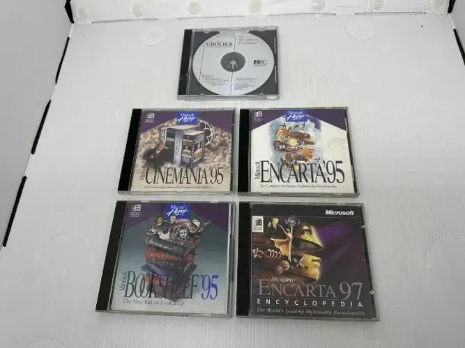 Softwares Windows 95 Cinemania Encarta Bookshelf Grolier