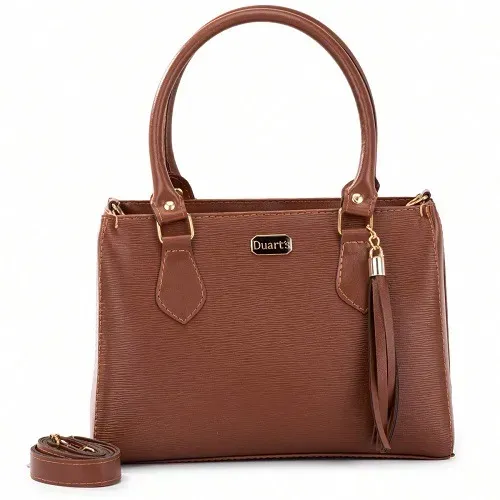 Bolsa Feminina Média Alça Transversal Quadrada e de Mão Lateral