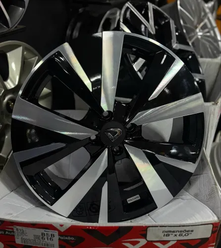 RODA VOLCANO GTE aro 18 PRETO DIAMANTADO 