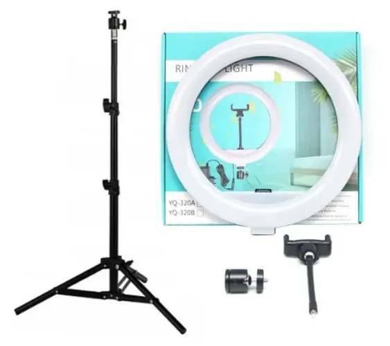 Iluminador Ring Light 26cm 10 Polegadas Com Suporte Celular e Tripé 2 Oberon Novo na Caixa